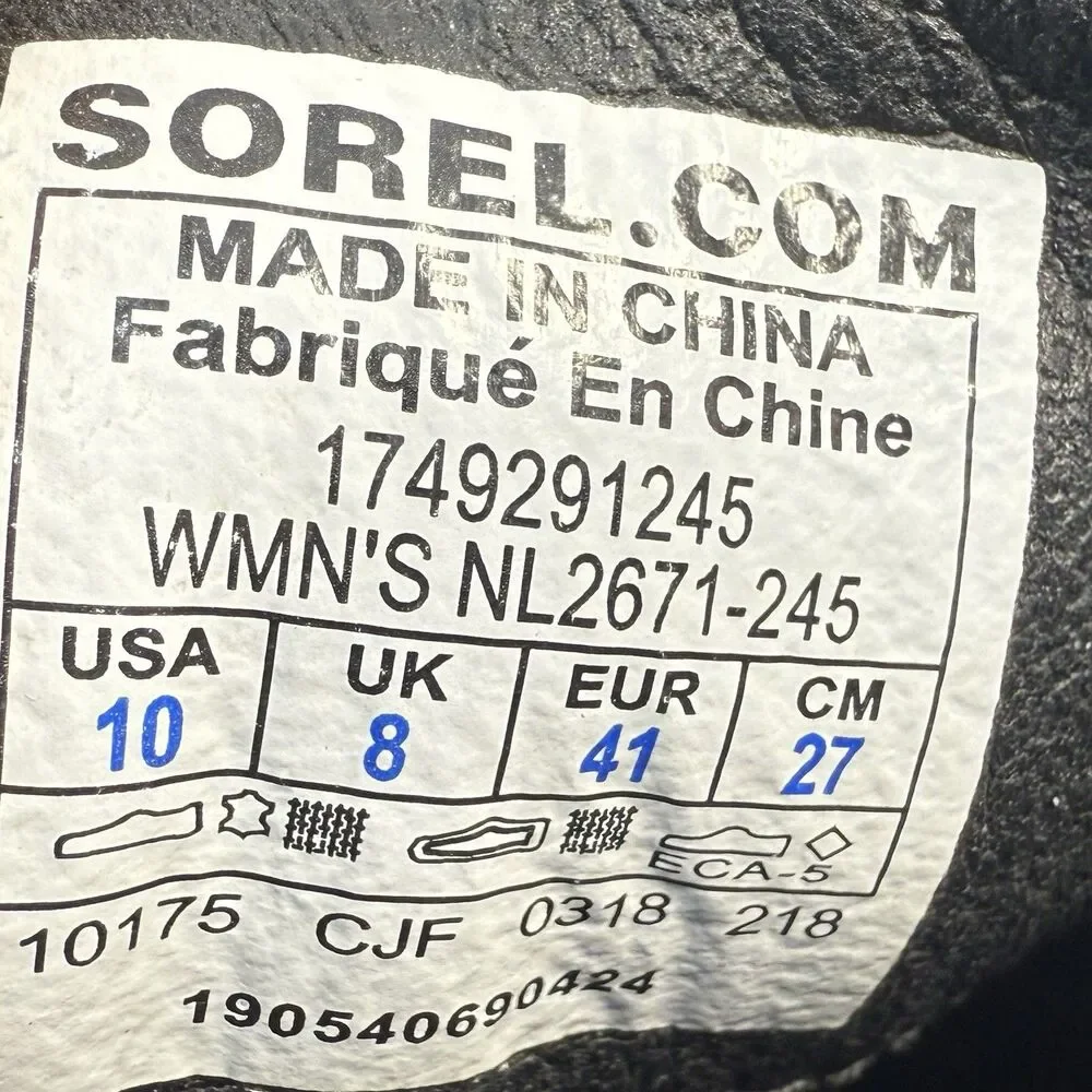 Sorel Emelie NL2671-245 Chelsea Women's 10 Tan Leather Ankle Pull On Boots Brown
